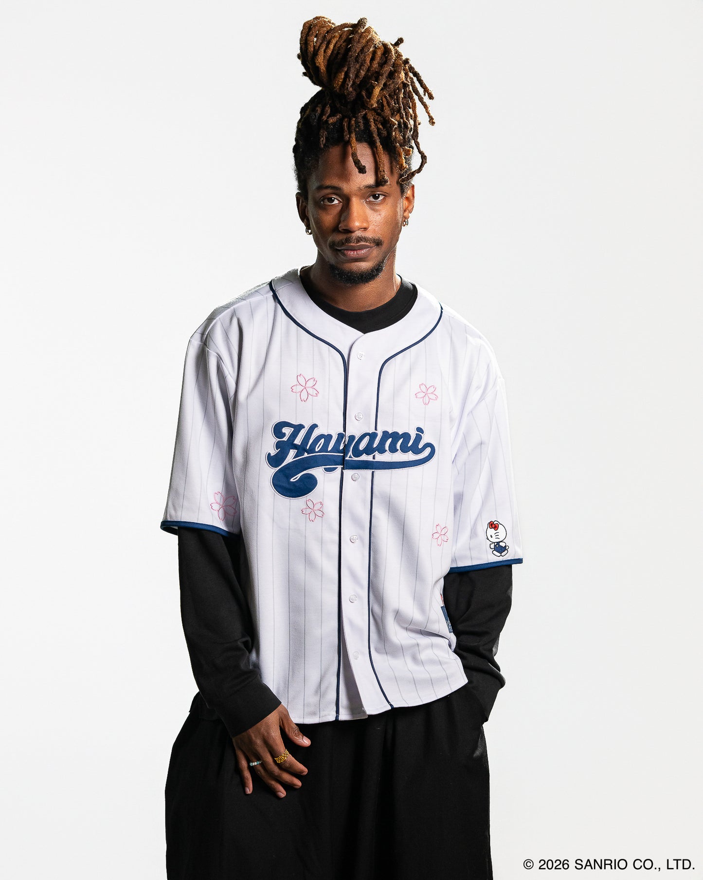 Hayami weißes Baseball-Trikot | Hello Kitty