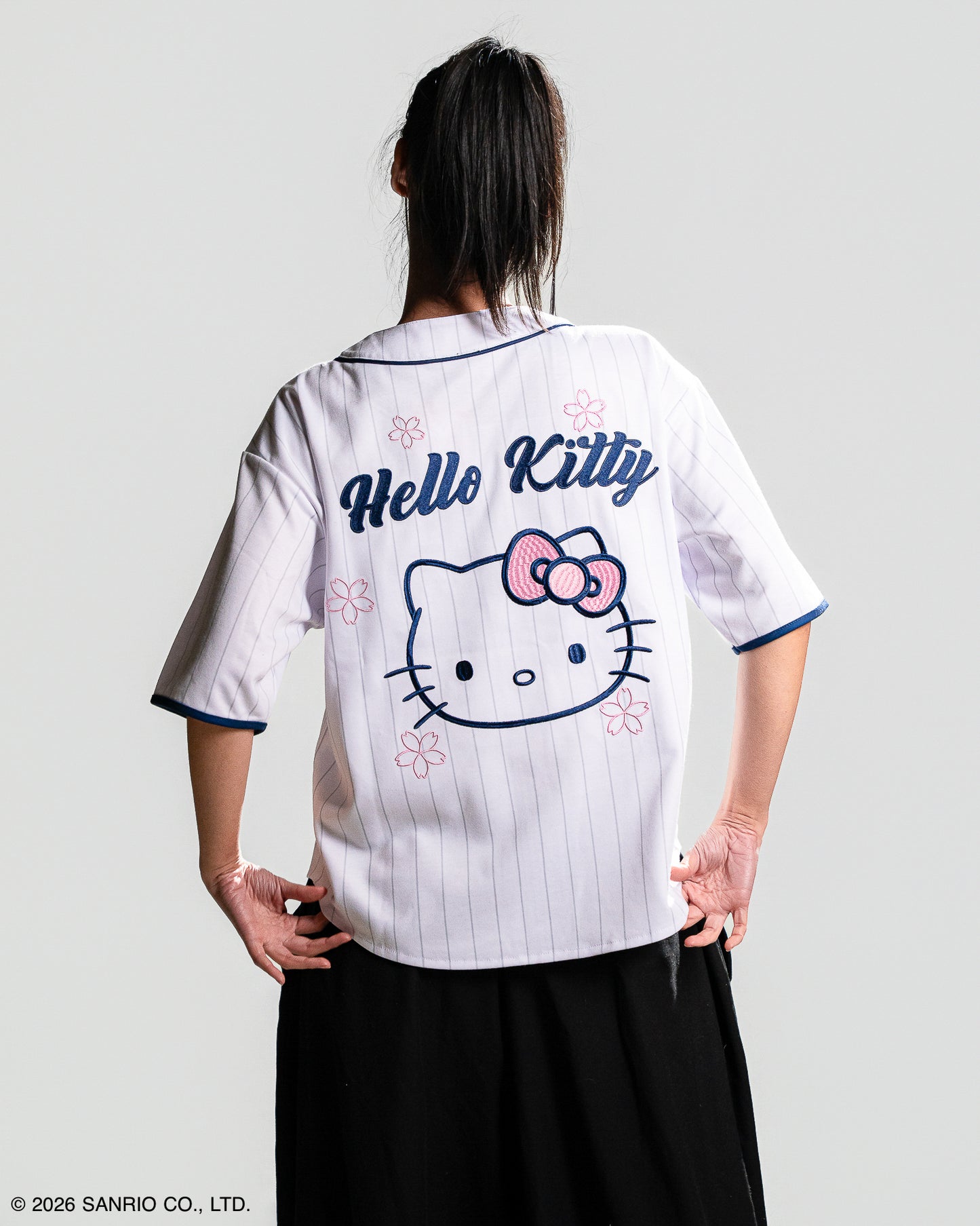 Hayami weißes Baseball-Trikot | Hello Kitty