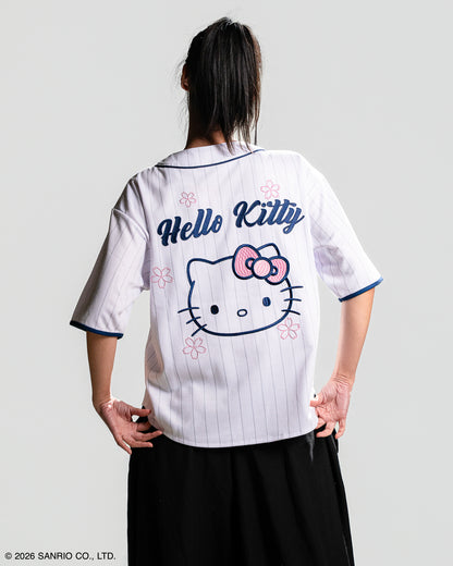 Hayami weißes Baseball-Trikot | Hello Kitty