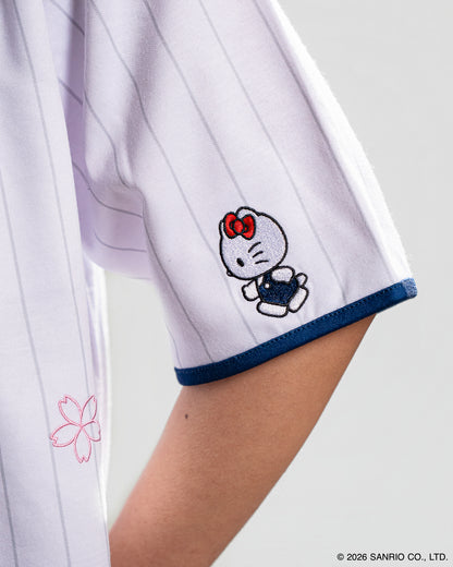 Hayami weißes Baseball-Trikot | Hello Kitty