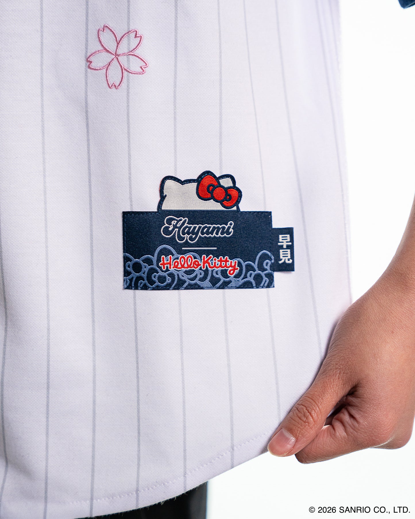Hayami weißes Baseball-Trikot | Hello Kitty