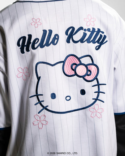 Hayami weißes Baseball-Trikot | Hello Kitty