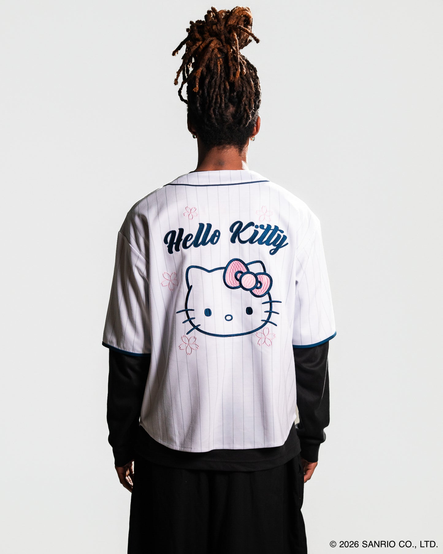 Hayami weißes Baseball-Trikot | Hello Kitty
