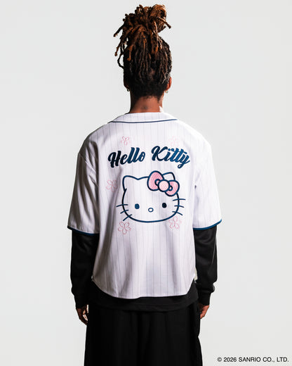 Hayami weißes Baseball-Trikot | Hello Kitty